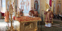 Епископ Филарет совершил литургию в Сергиевской церкви Выезного - Благочиние Арзамасского района